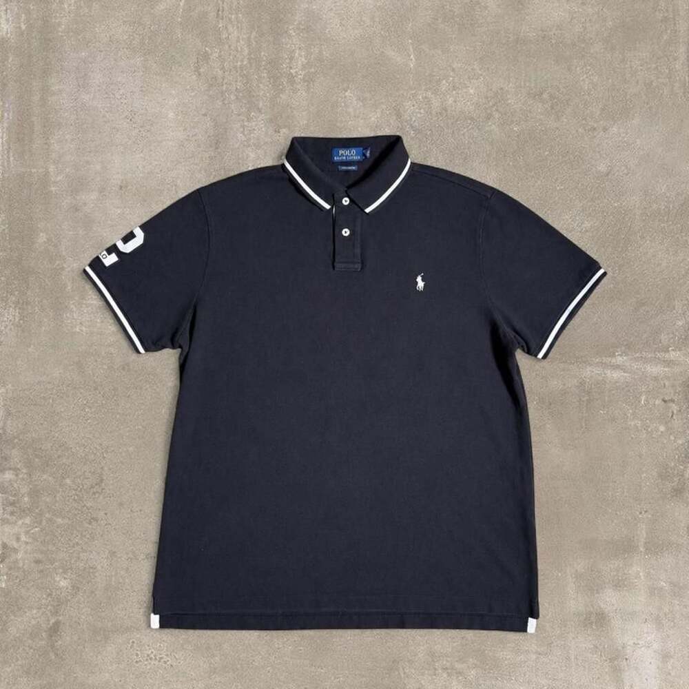 Polo Ralph Lauren Custom Slim Fit Polo Size XXL Navy Blue #2 Pony Shirt